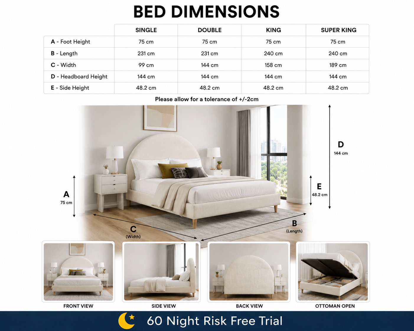 100% Organic Moon Hemp Bed