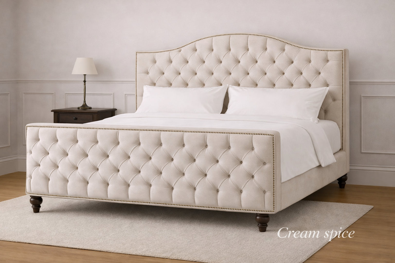 Cream Spice Elizabeth Bed