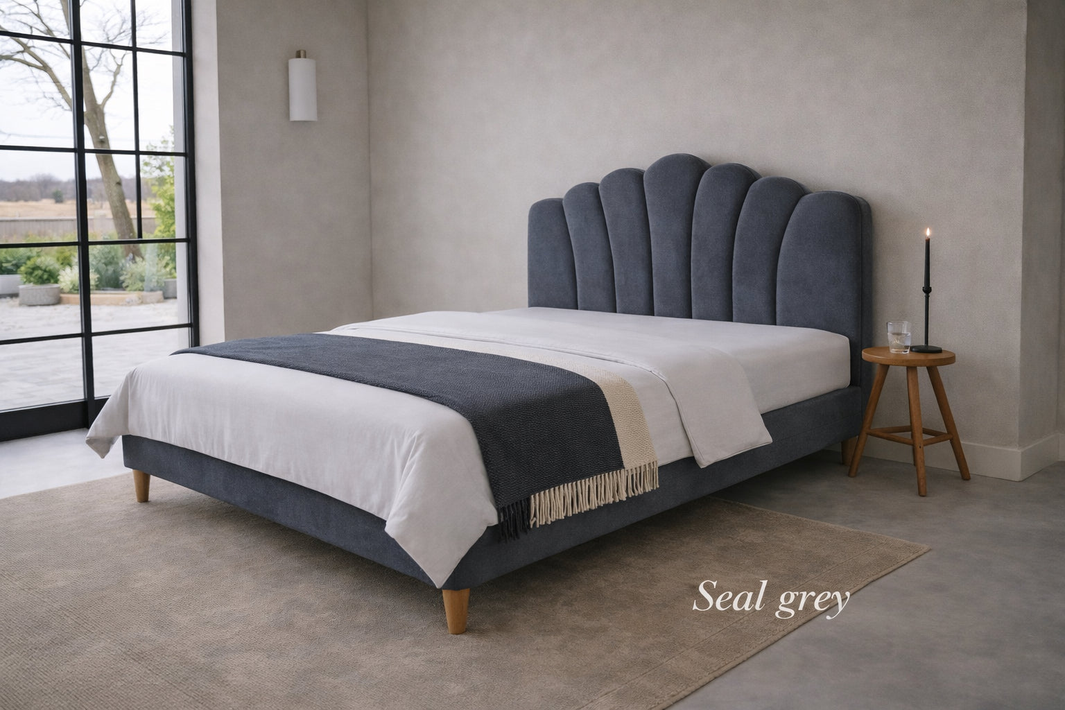 Seal Grey Gabrielle Bed