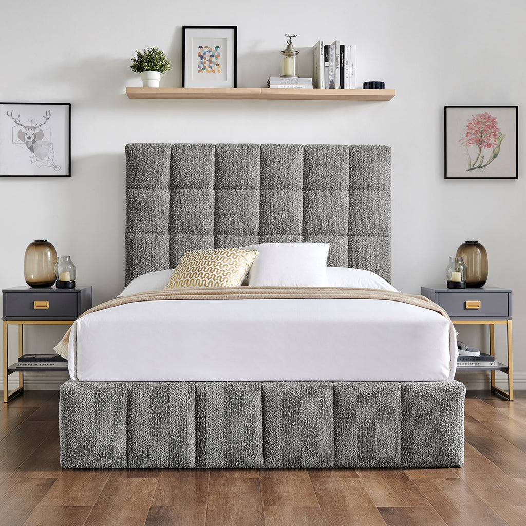 Montpellier Square Dove Grey Boucle Storage