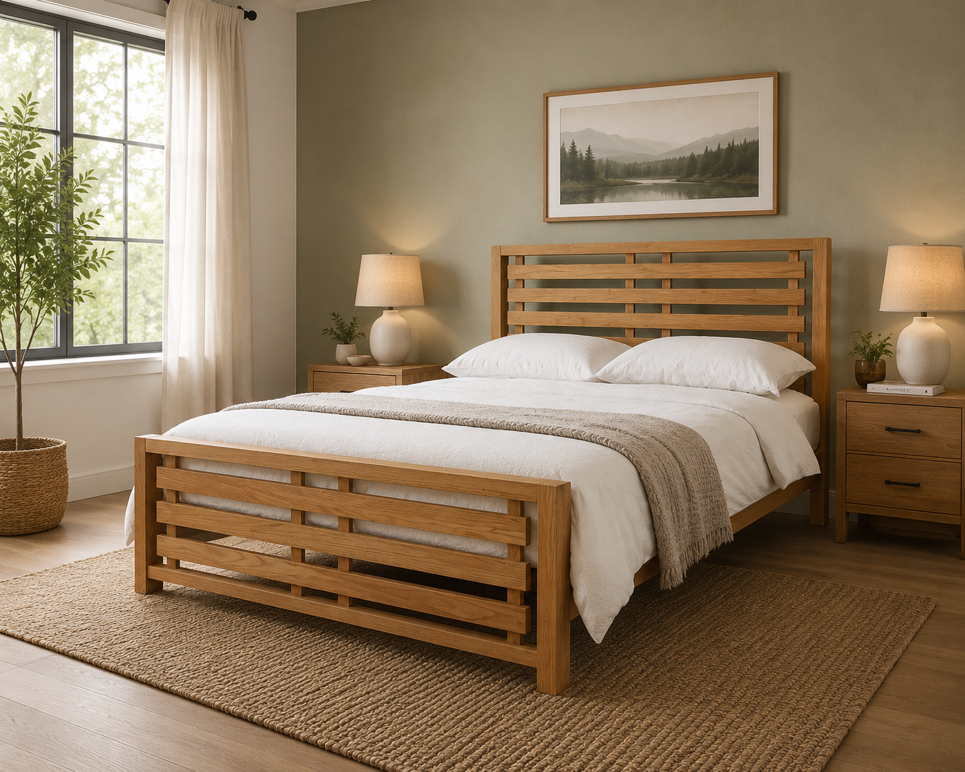 Paris Oak Bed
