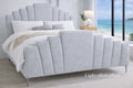 Light Silver Plush Inya Bed