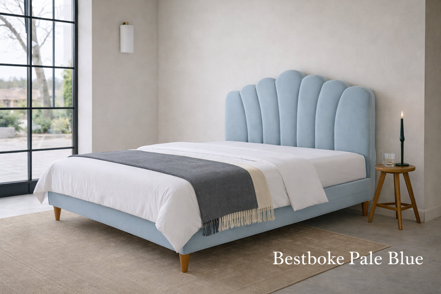 Pale Blue Gabrielle Bed