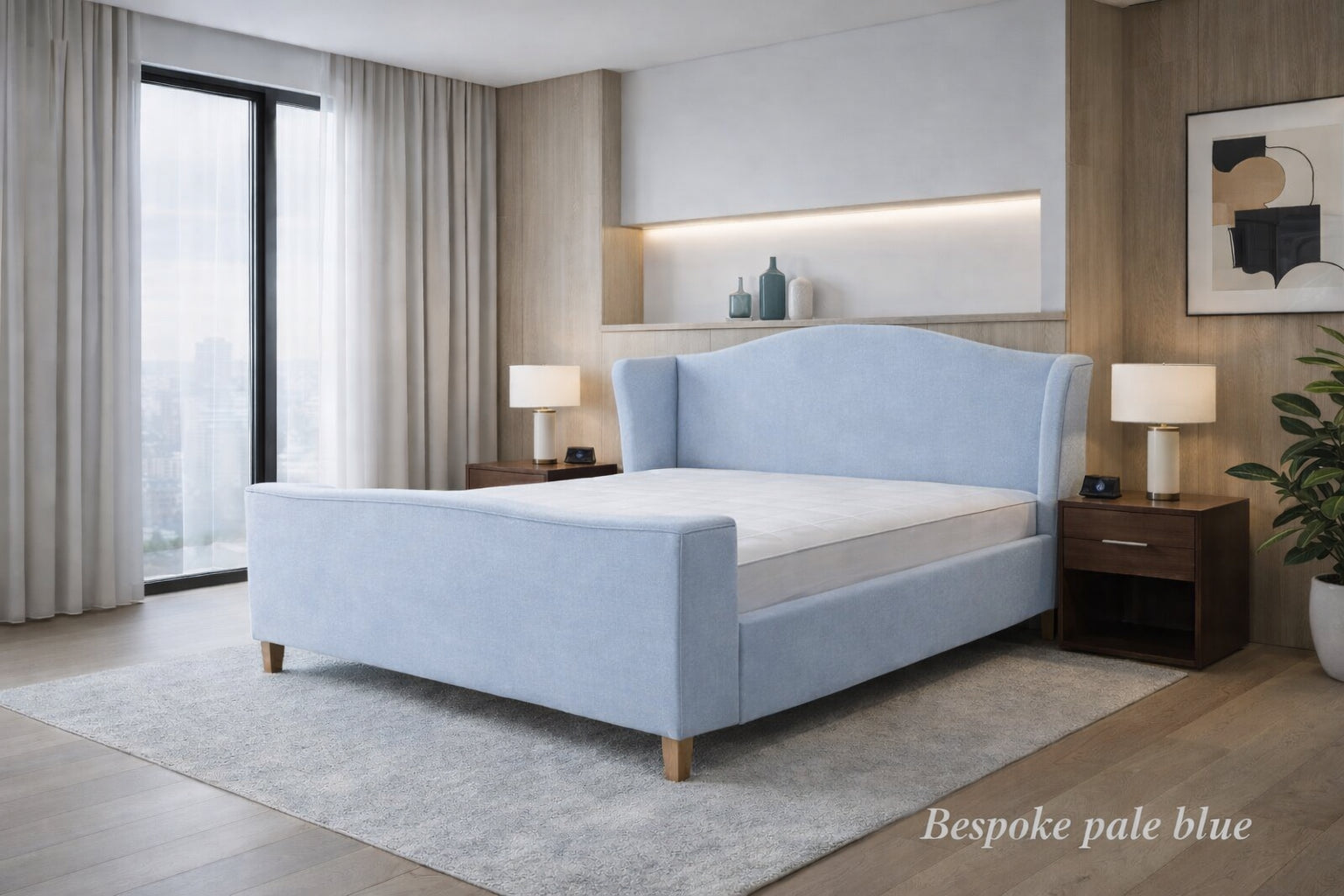 Pale Blue Royale Bed