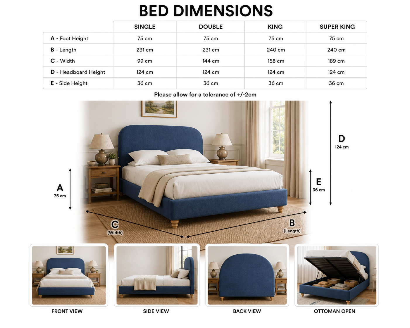100% Organic Cameo Hemp Bed