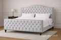 Light Silver Plush Elizabeth Bed