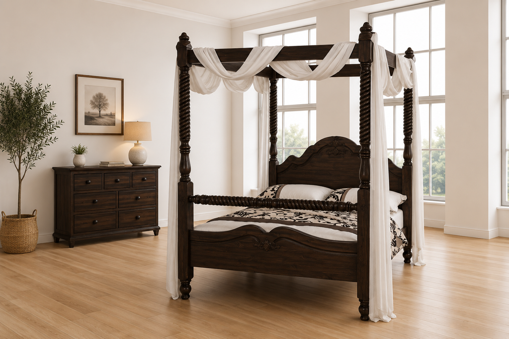 Windsor Four Poster Pine Dark Stain