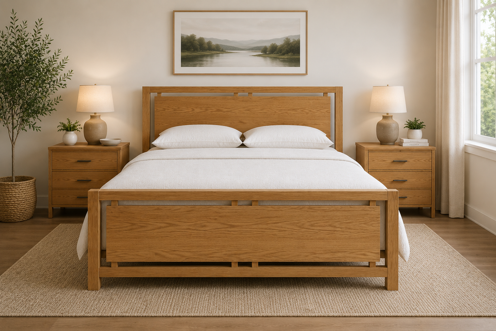 Caen Oak Bed