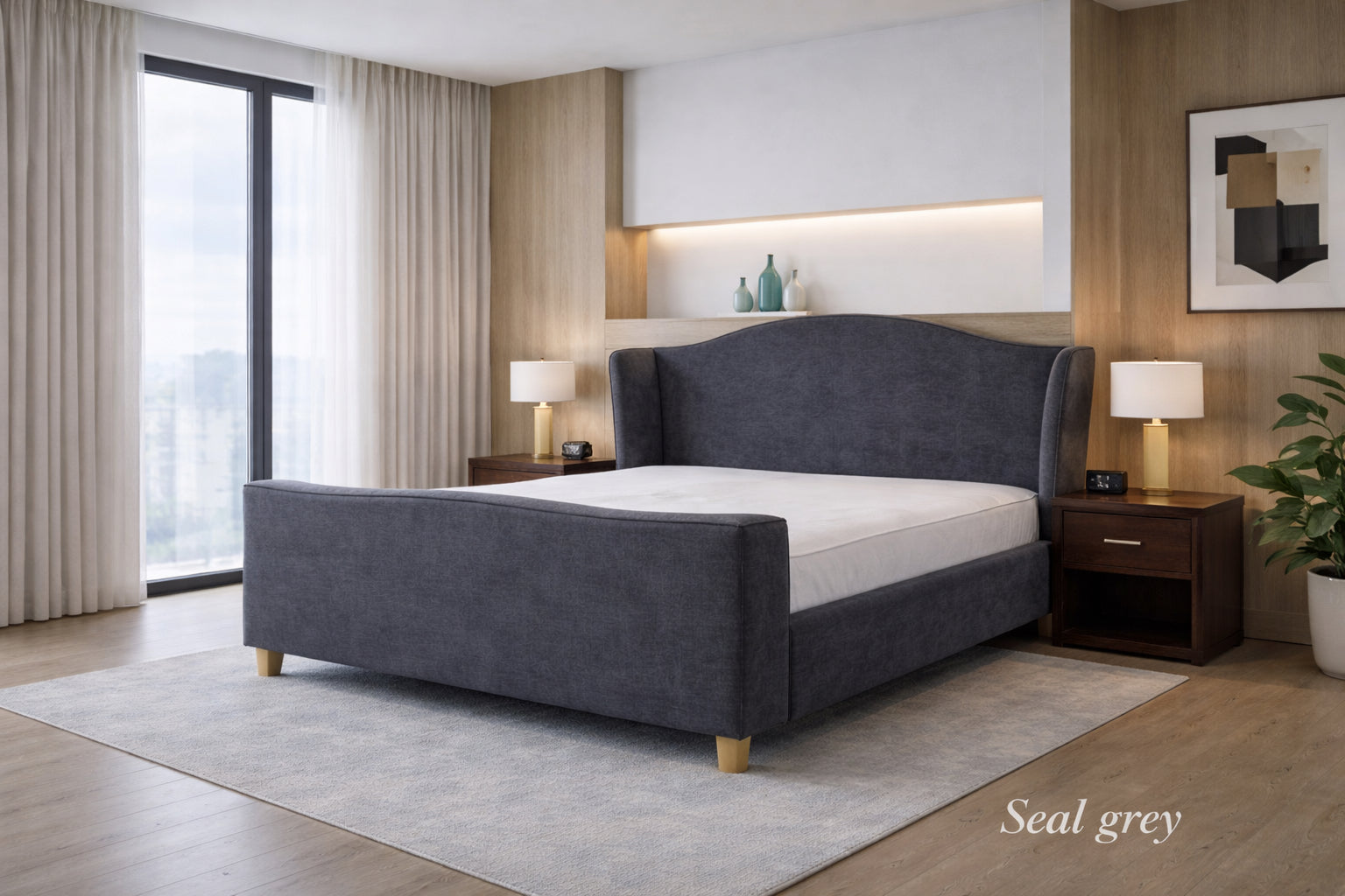 Seal Grey Royale Bed