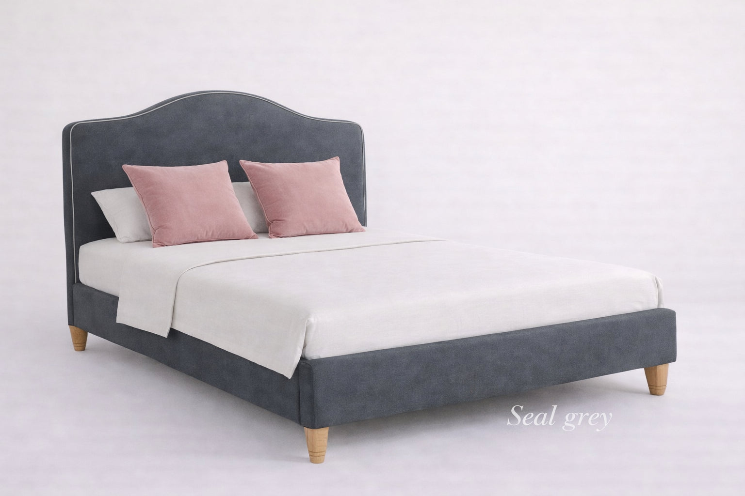 Steel Grey Low End Curved Bed