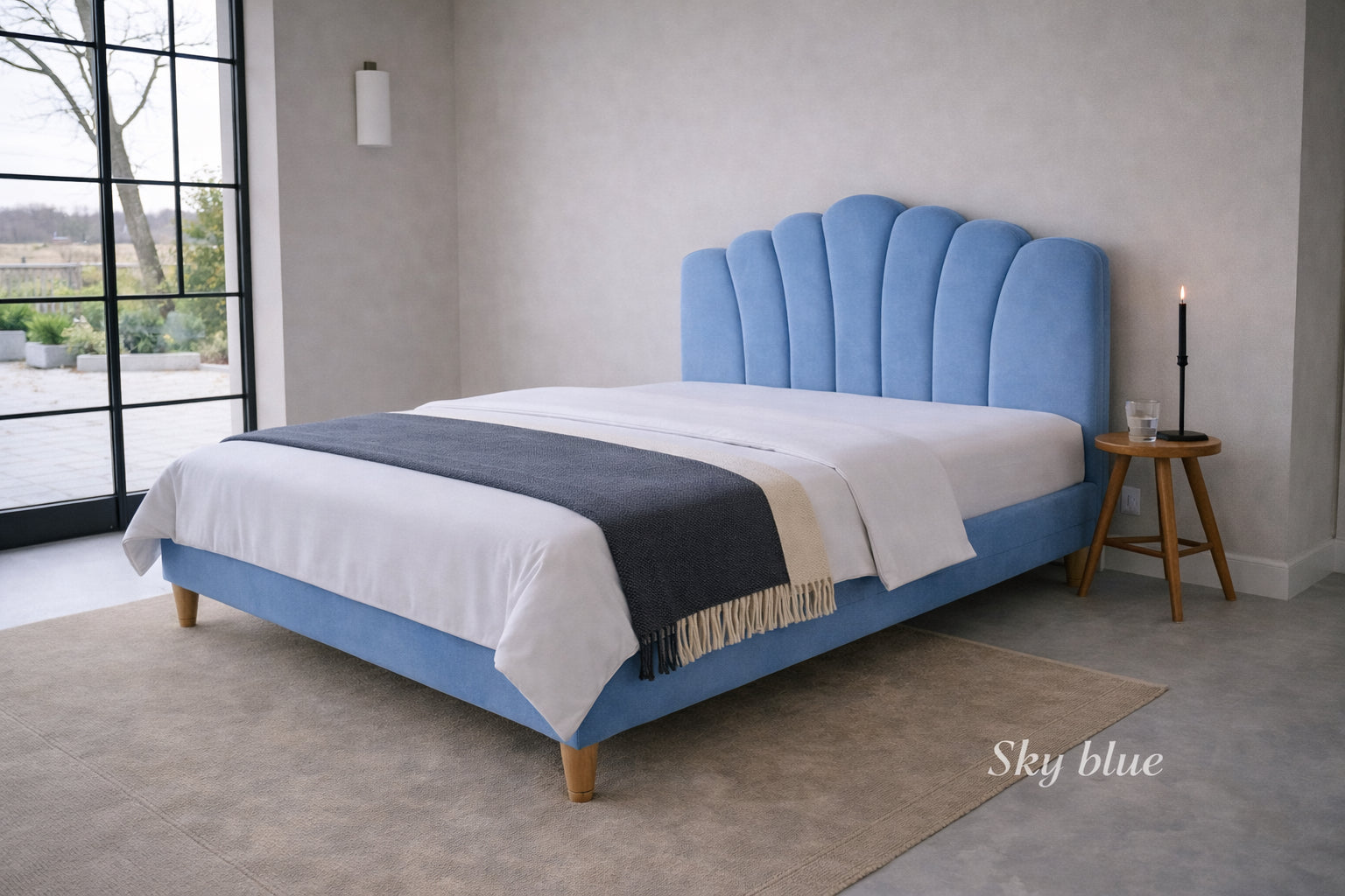Sky Blue Gabrielle Bed