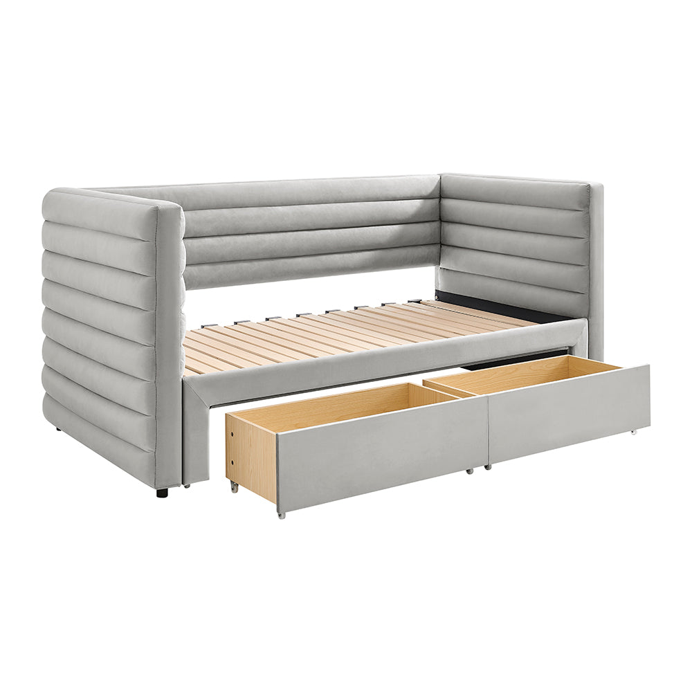 Meaux Daybed with Drawers Grey
