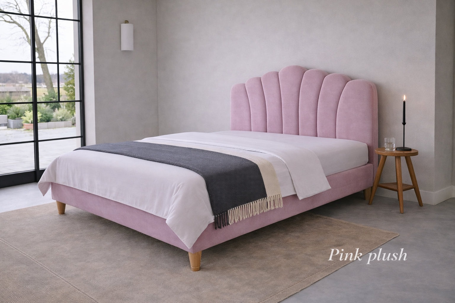 Pink Plush Gabrielle Bed