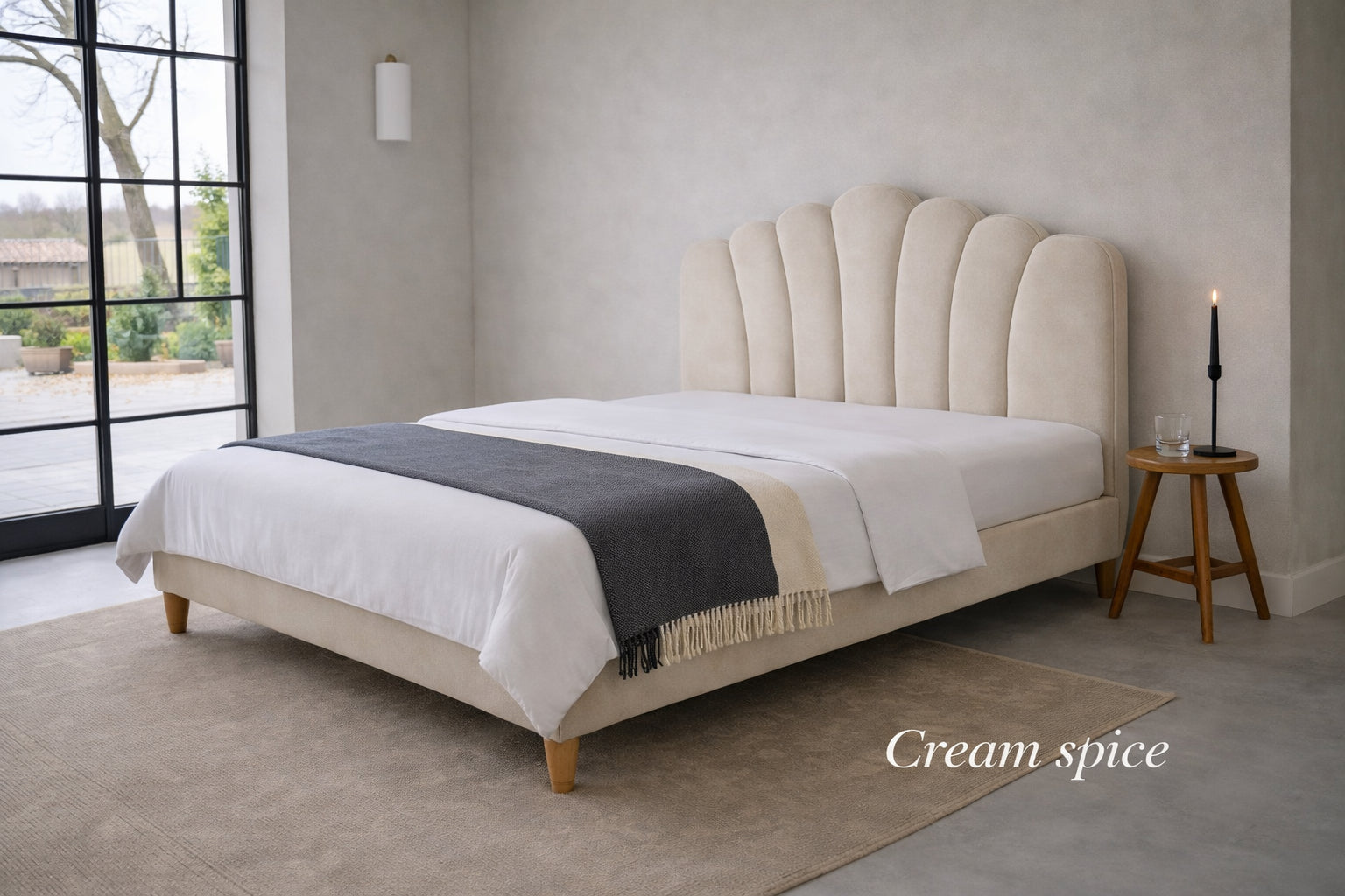 Cream Spice Gabrielle Bed