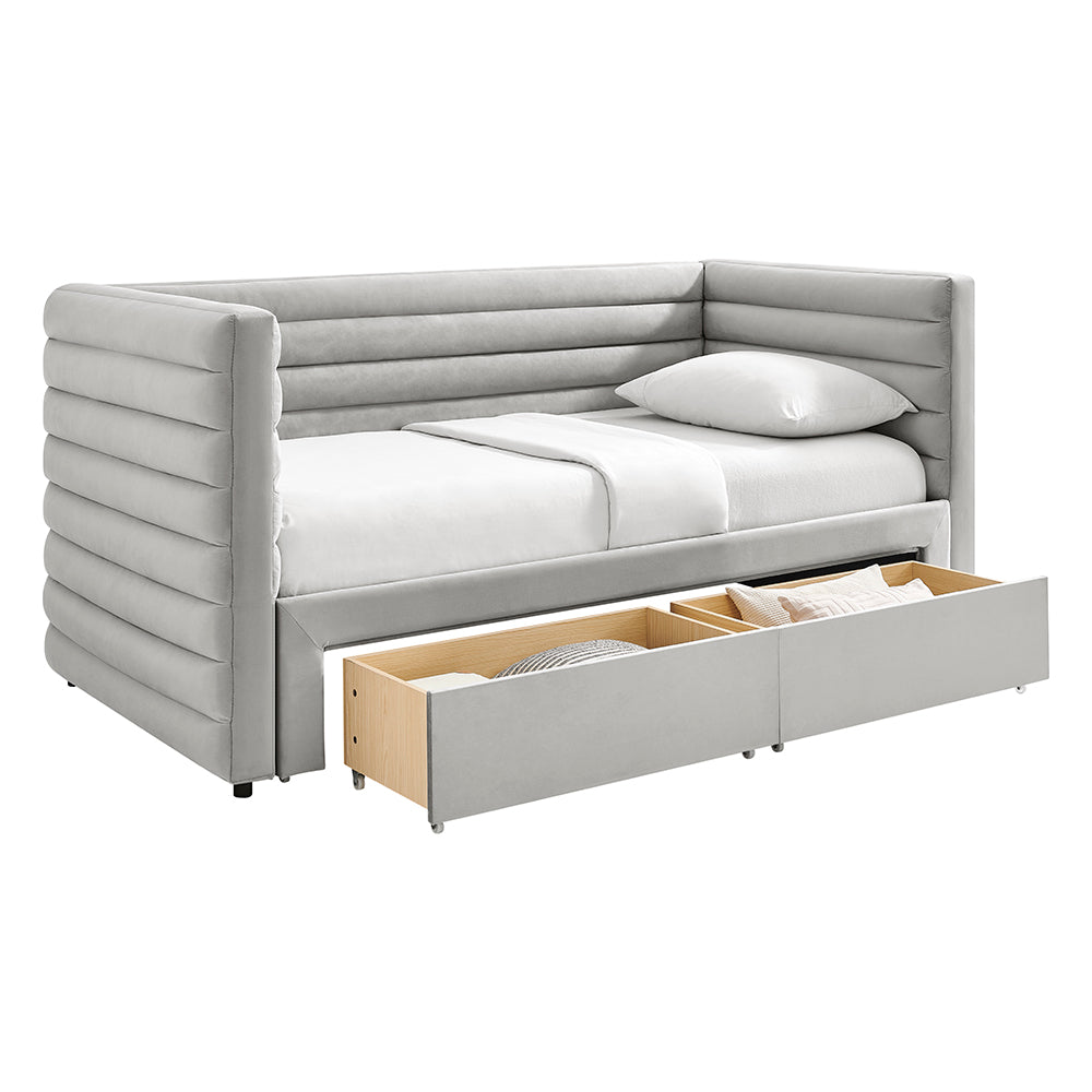 Meaux Daybed with Drawers Grey