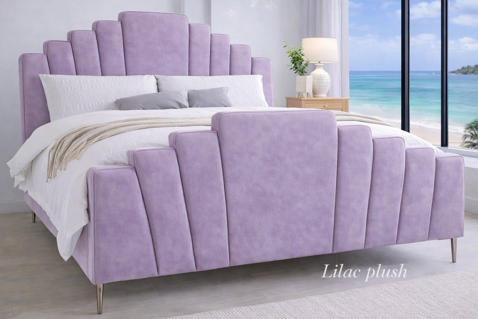 Lilac Plush Inya Bed