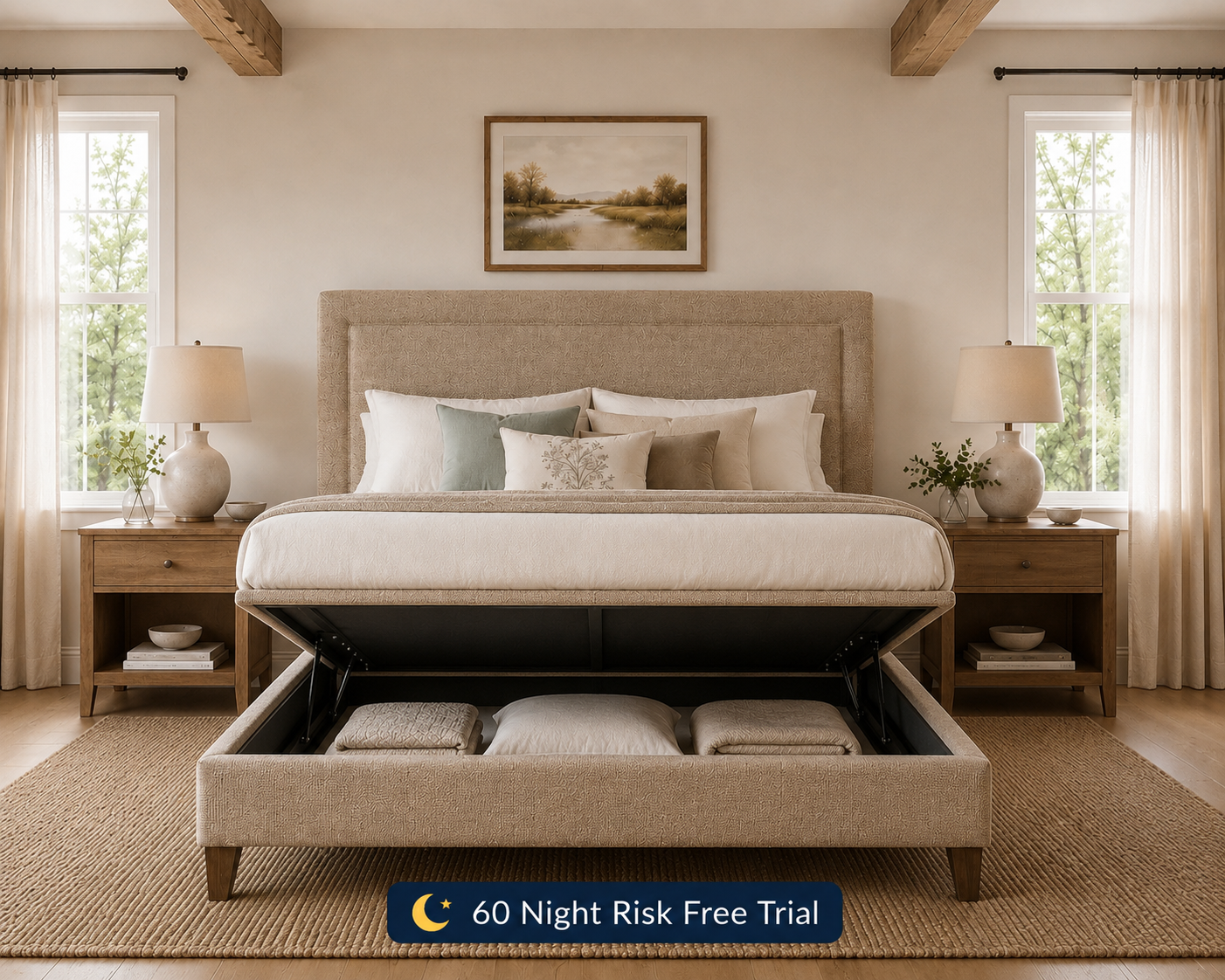 100% Organic Piped Hemp Bed