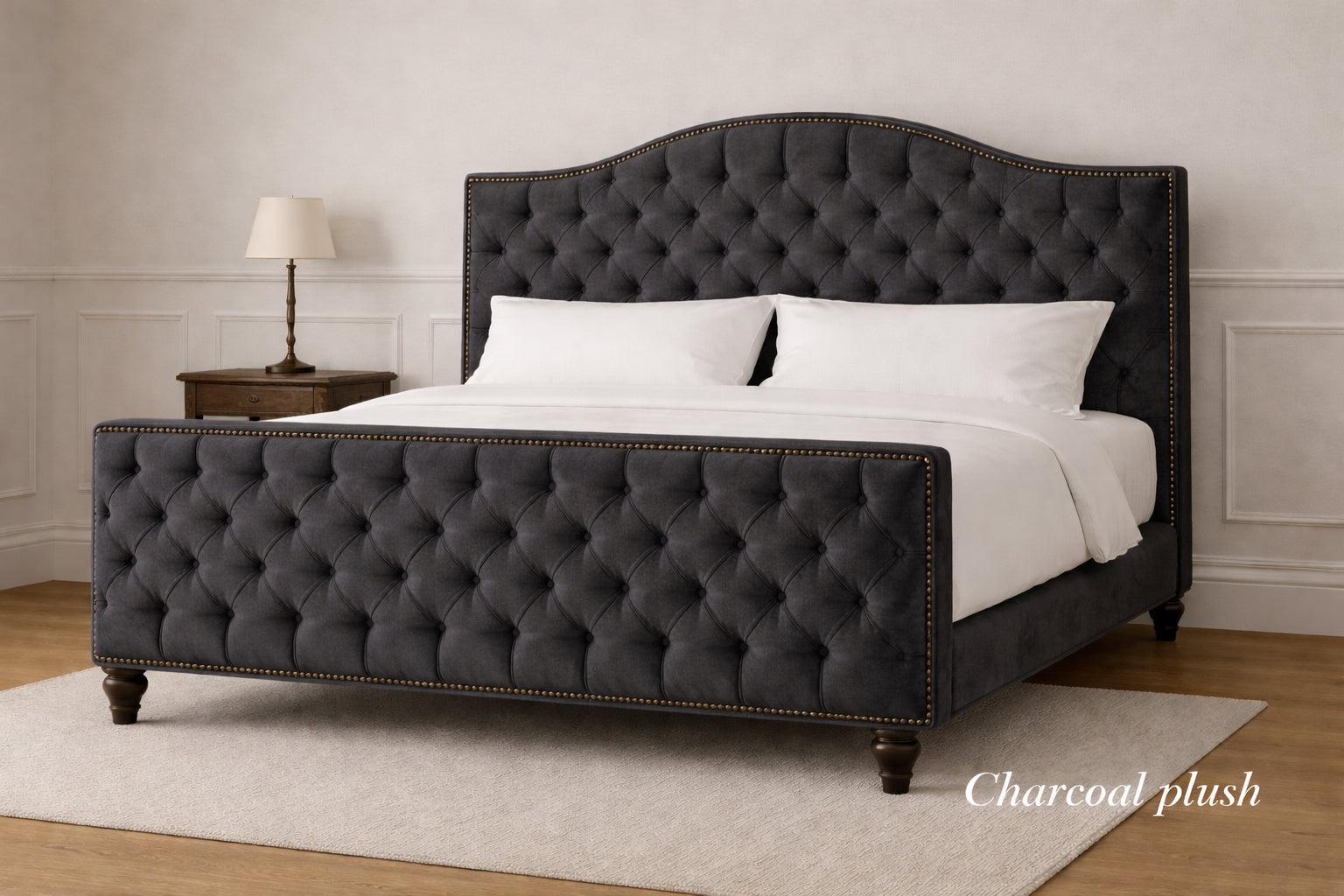 Charcoal Plush Elizabeth Bed
