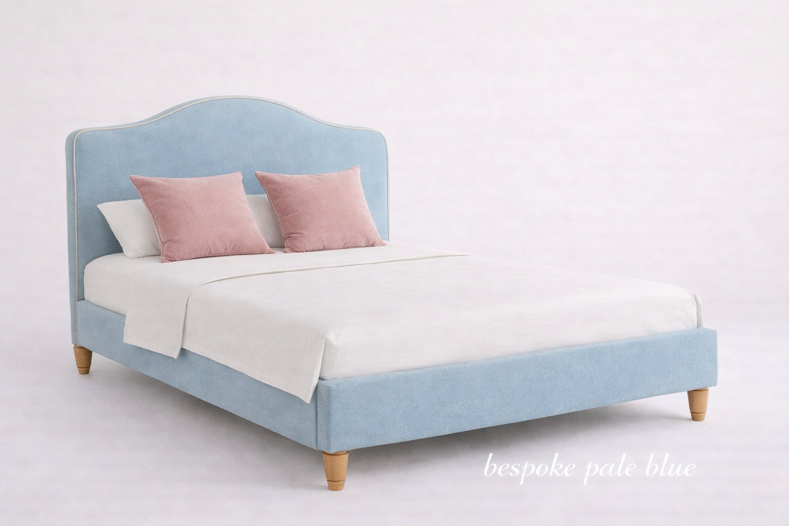 Pale Blue Low End Curve Bed