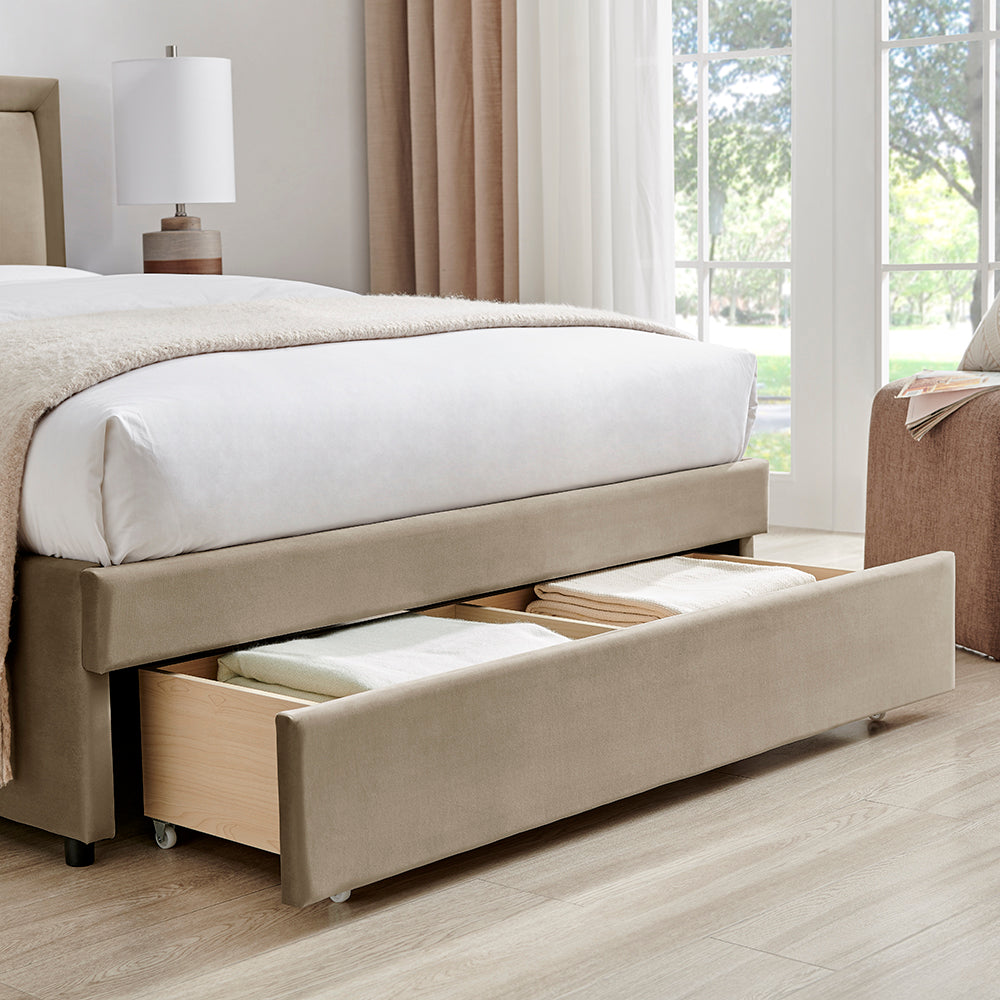 Paris Drawer Bed Taupe