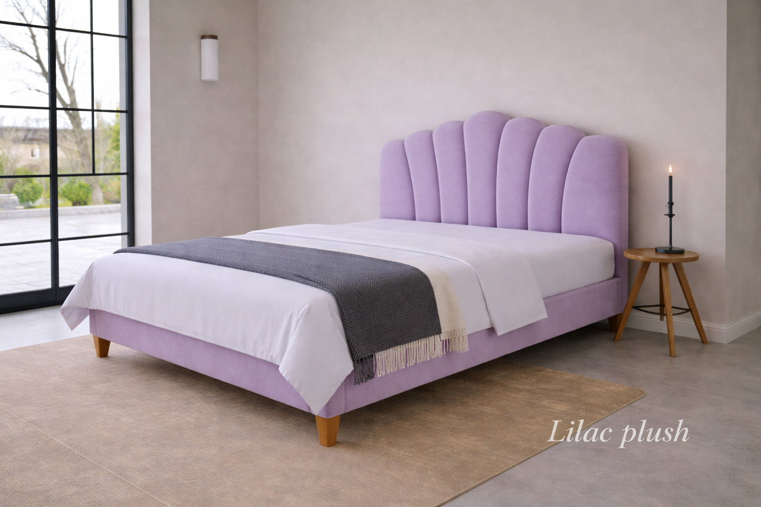 Lilac Plush Gabrielle Bed