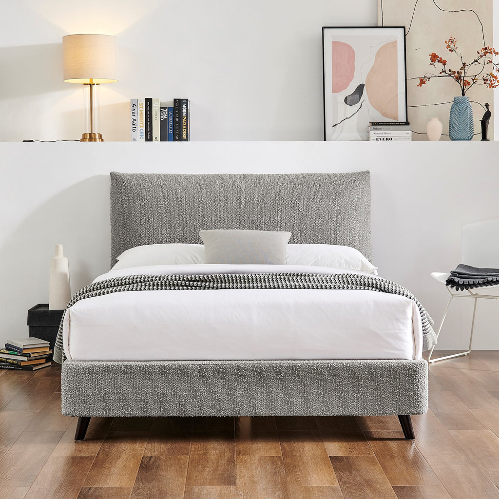 Caen Pillow Bed Dove Grey Boucle