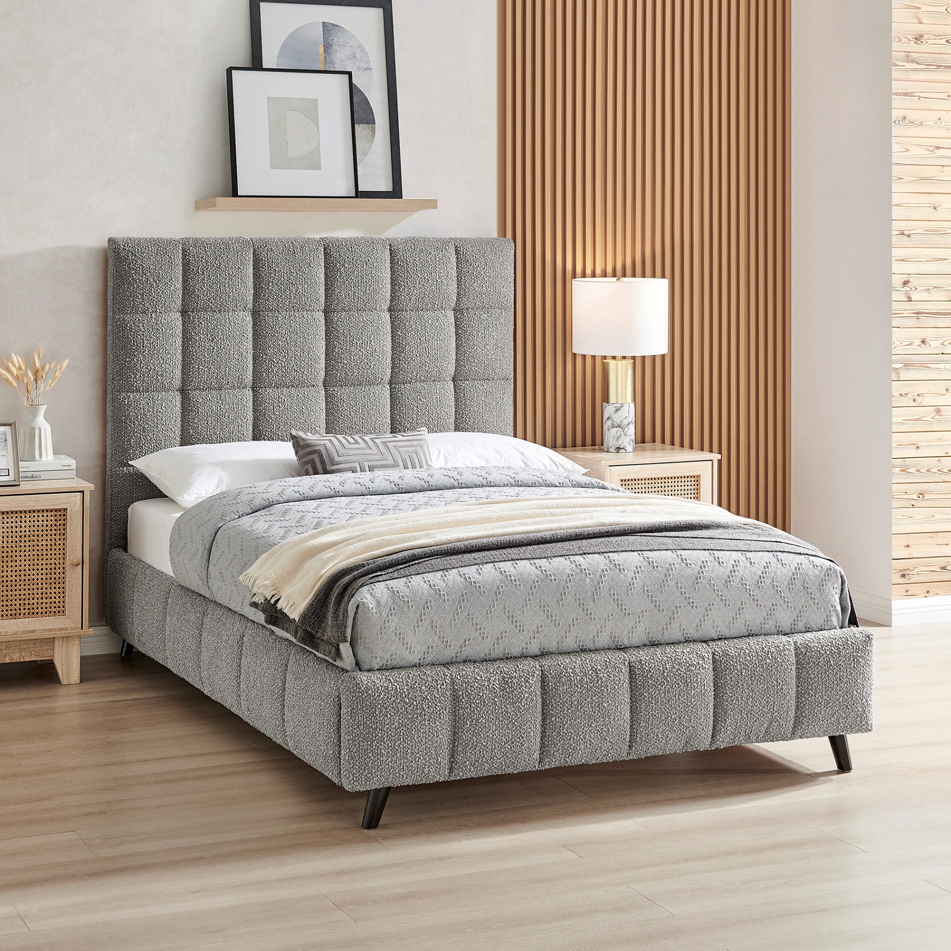 Rennes Square Dove Grey Boucle