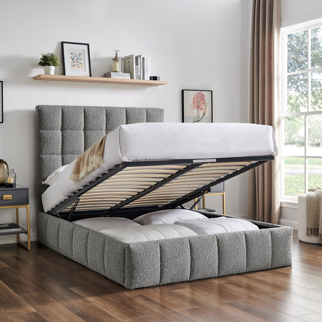 Montpellier Square Dove Grey Boucle Storage
