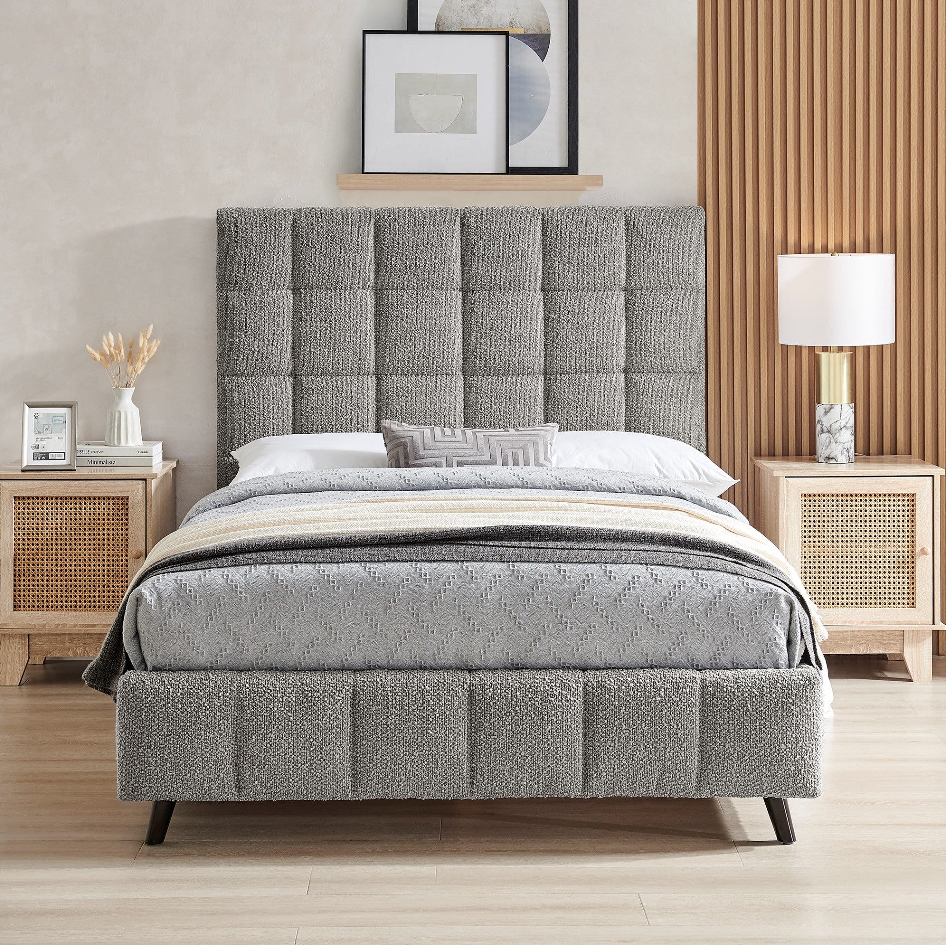 Rennes Square Dove Grey Boucle