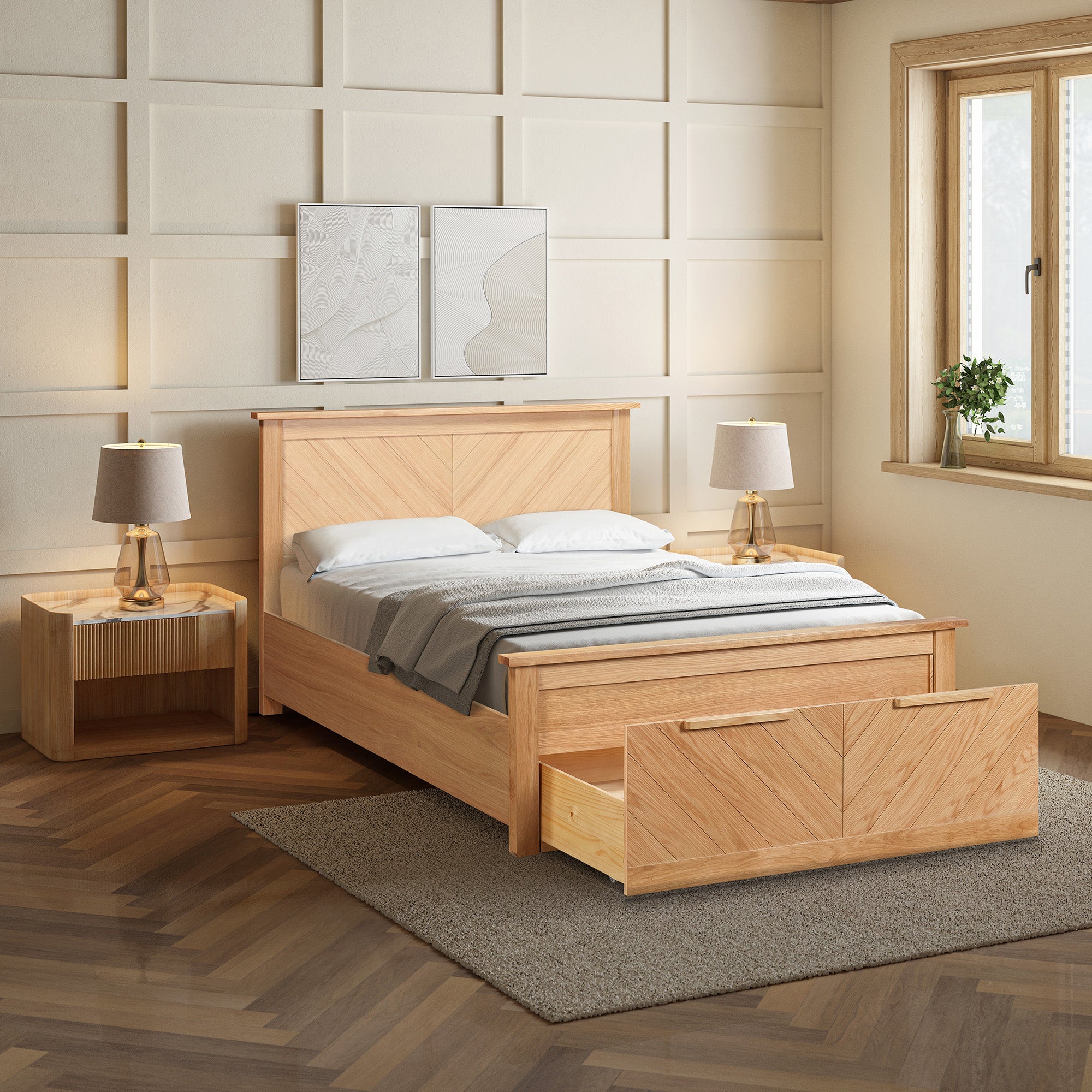 Saint Denis Oak with Drawers