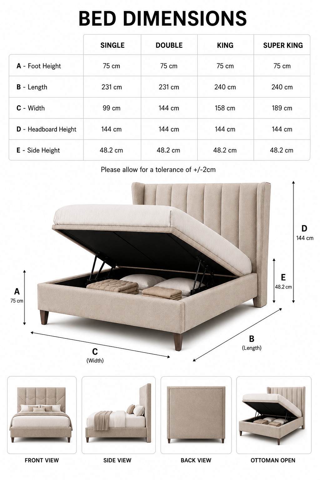 100% Organic Katy Hemp Bed