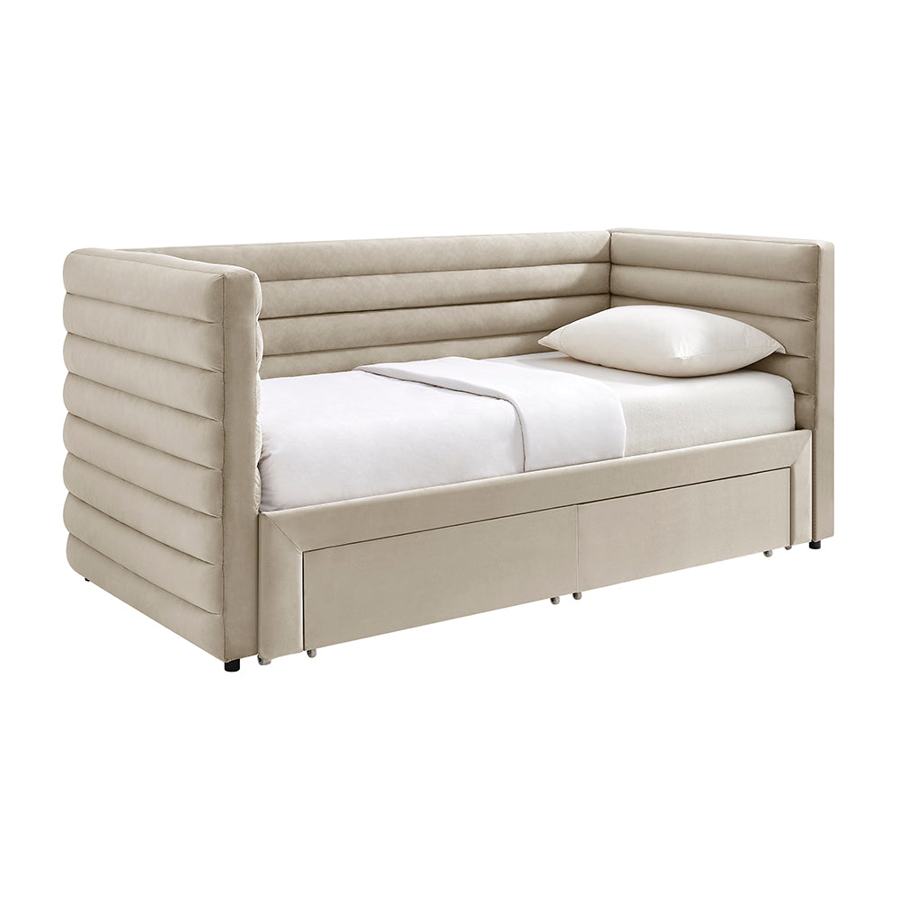 Grasse Daybed with Drawers Taupe