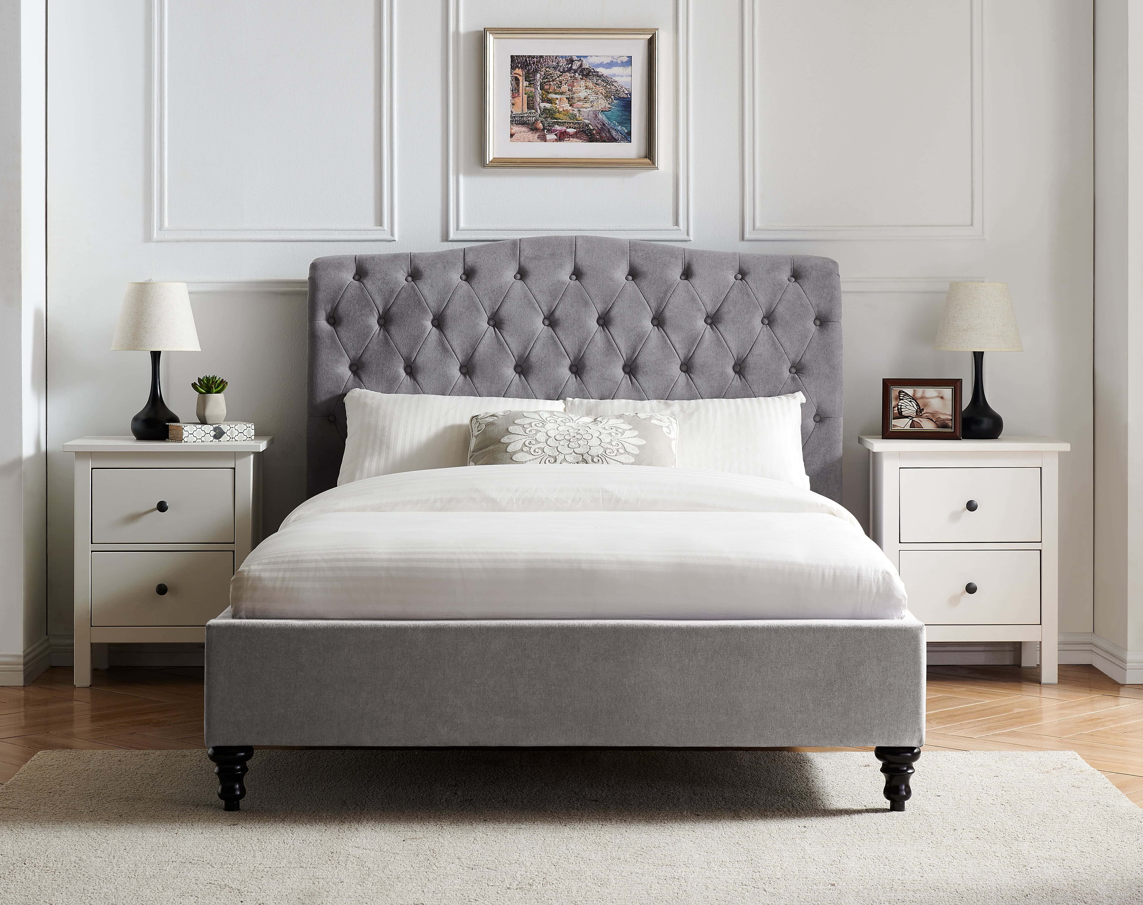 Rosa Light Grey Velvet