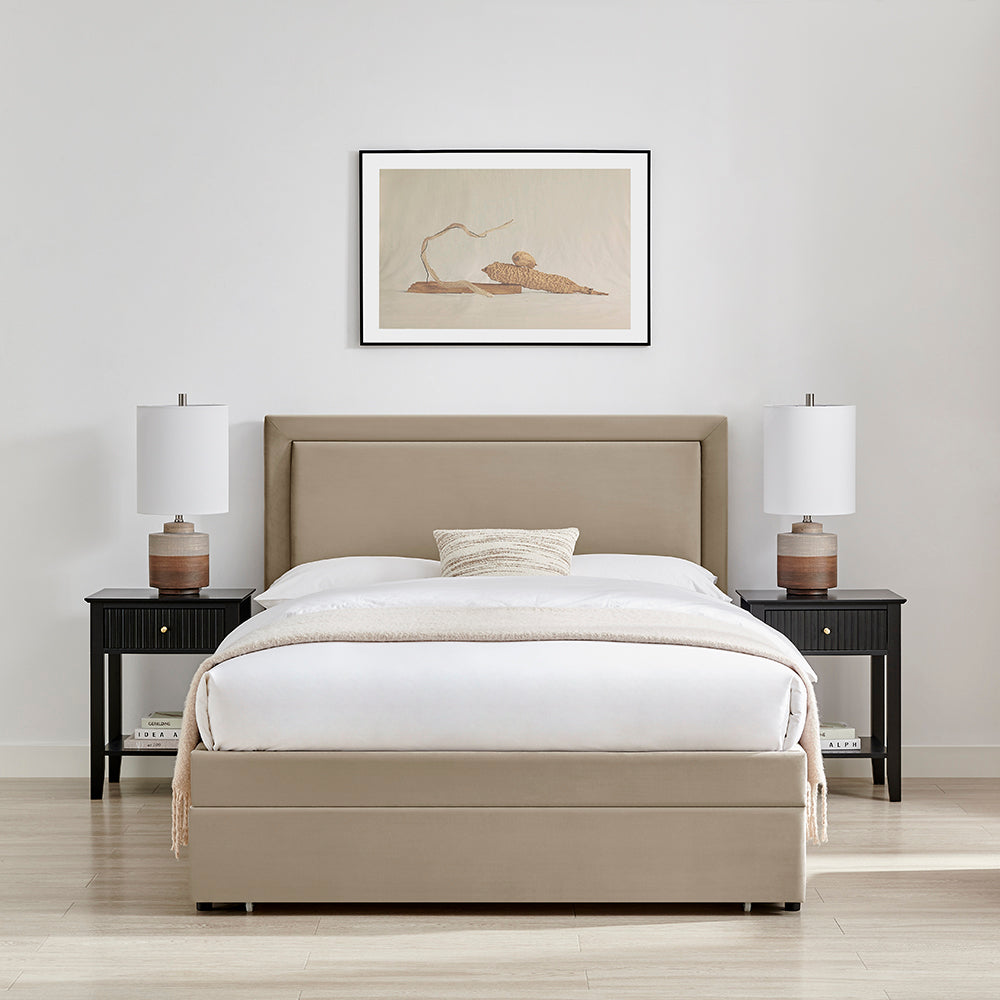 Paris Drawer Bed Taupe