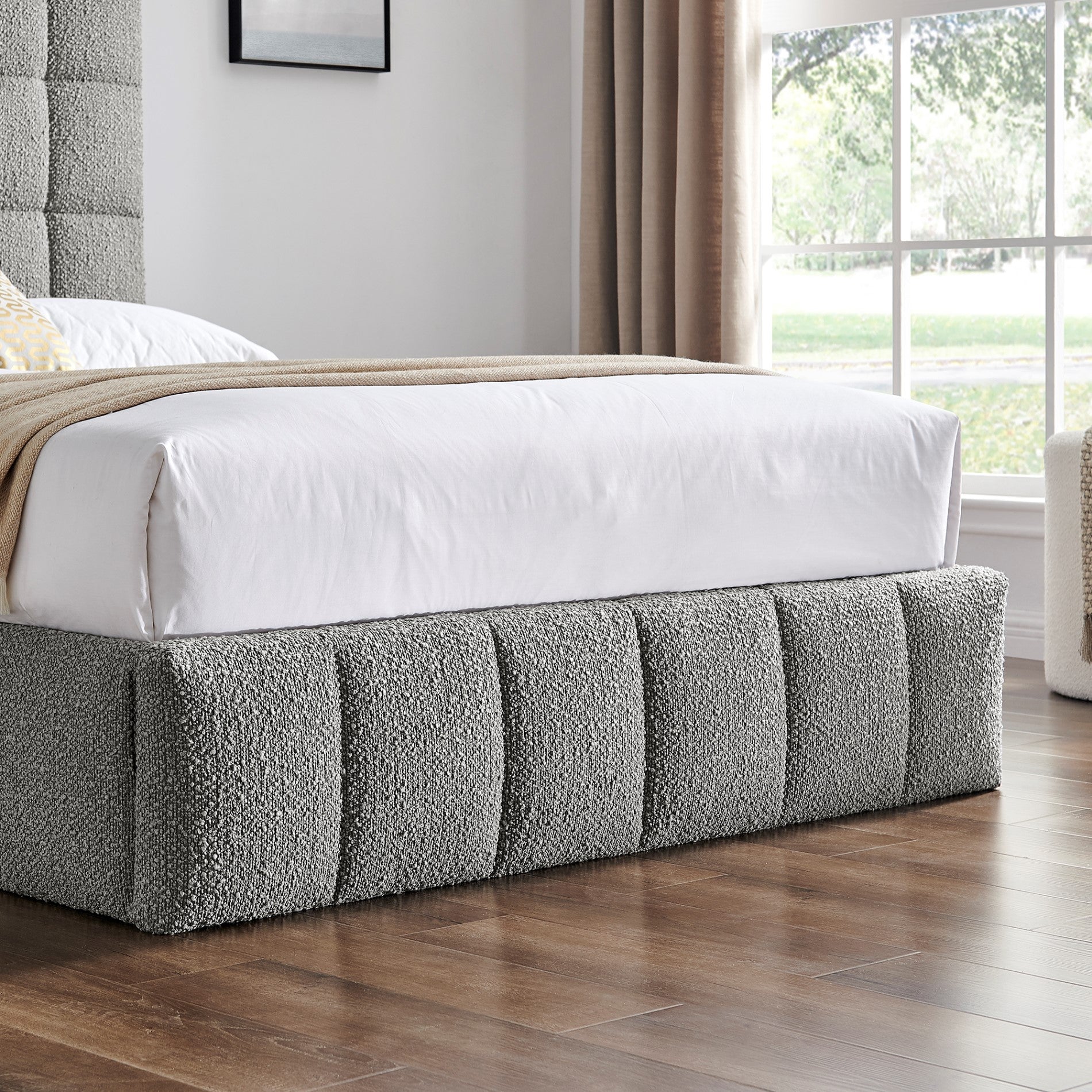 Montpellier Square Dove Grey Boucle Storage