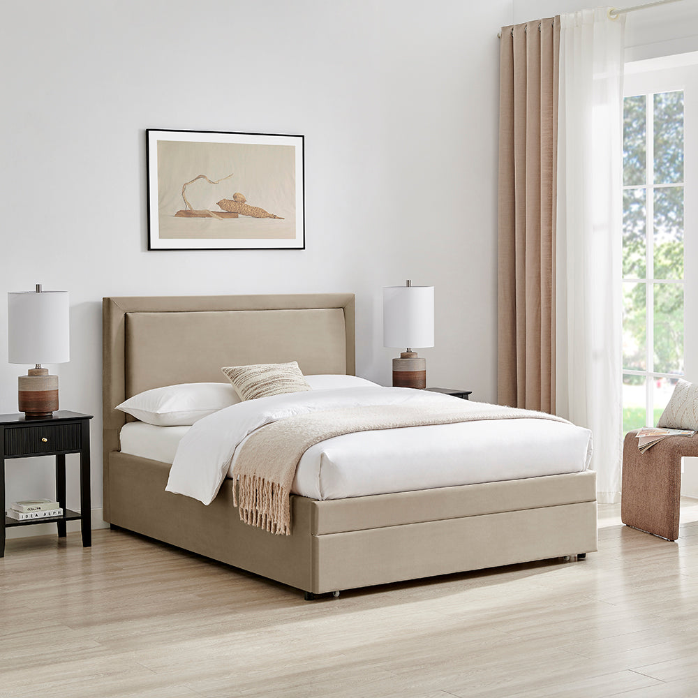 Paris Drawer Bed Taupe