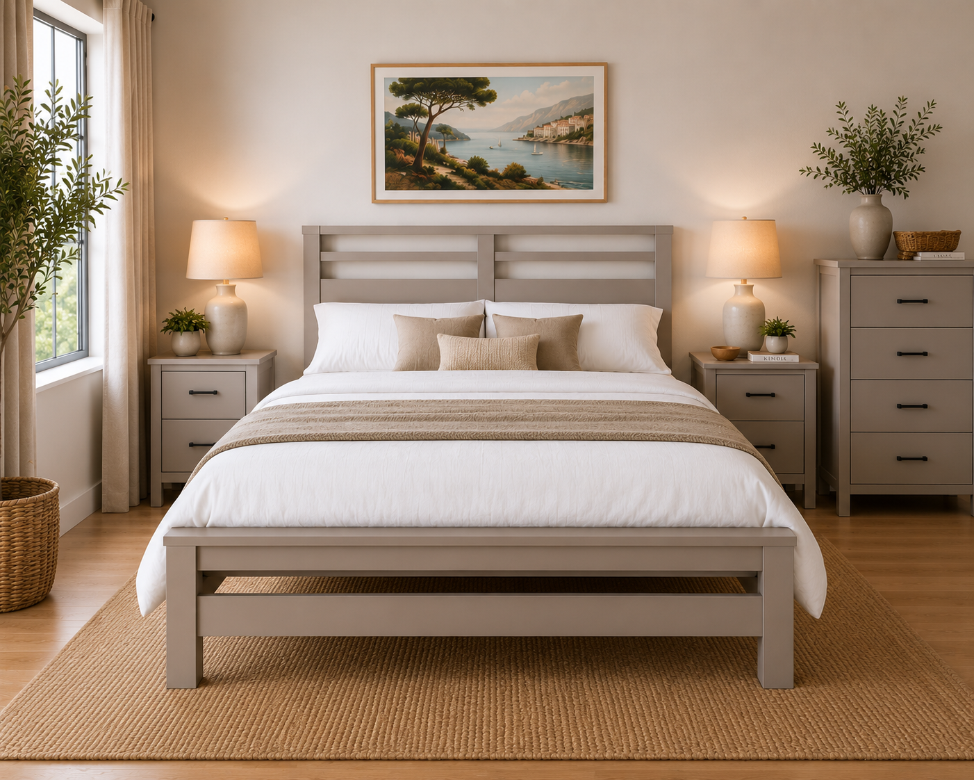 Pau Painted Pine Bed