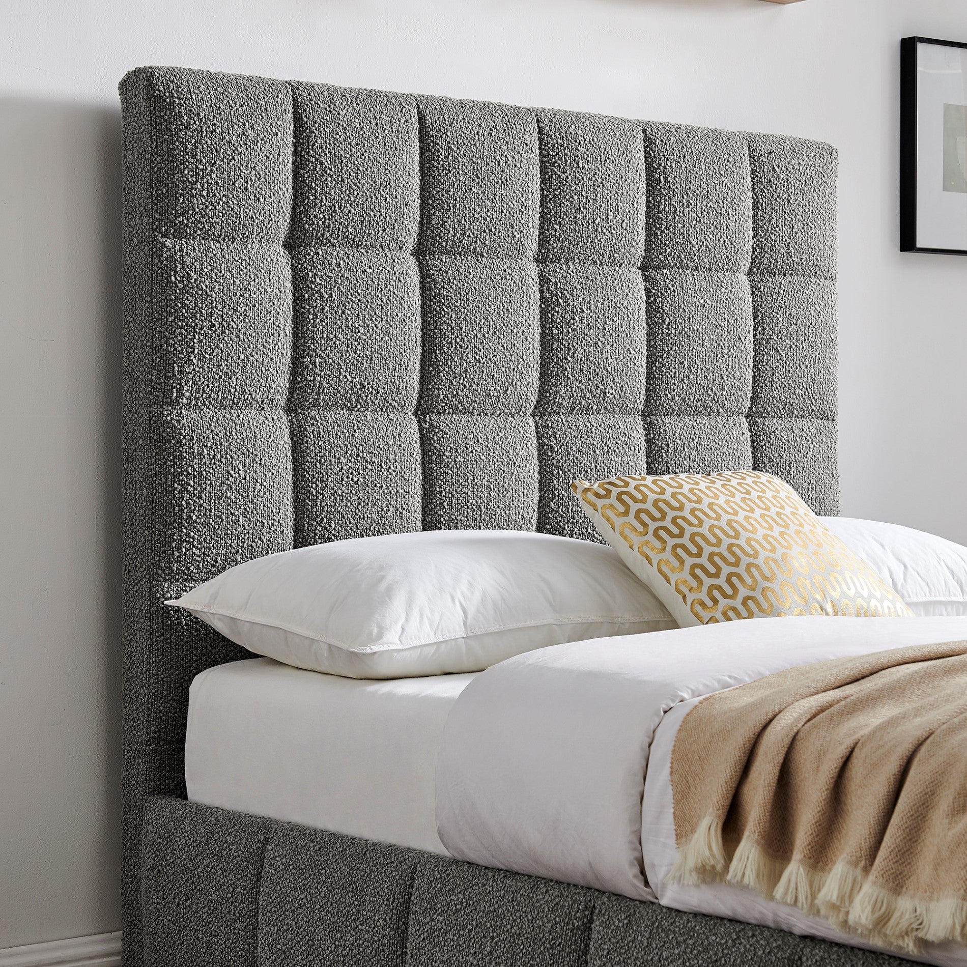 Montpellier Square Dove Grey Boucle Storage