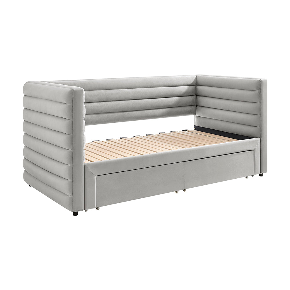Meaux Daybed with Drawers Grey