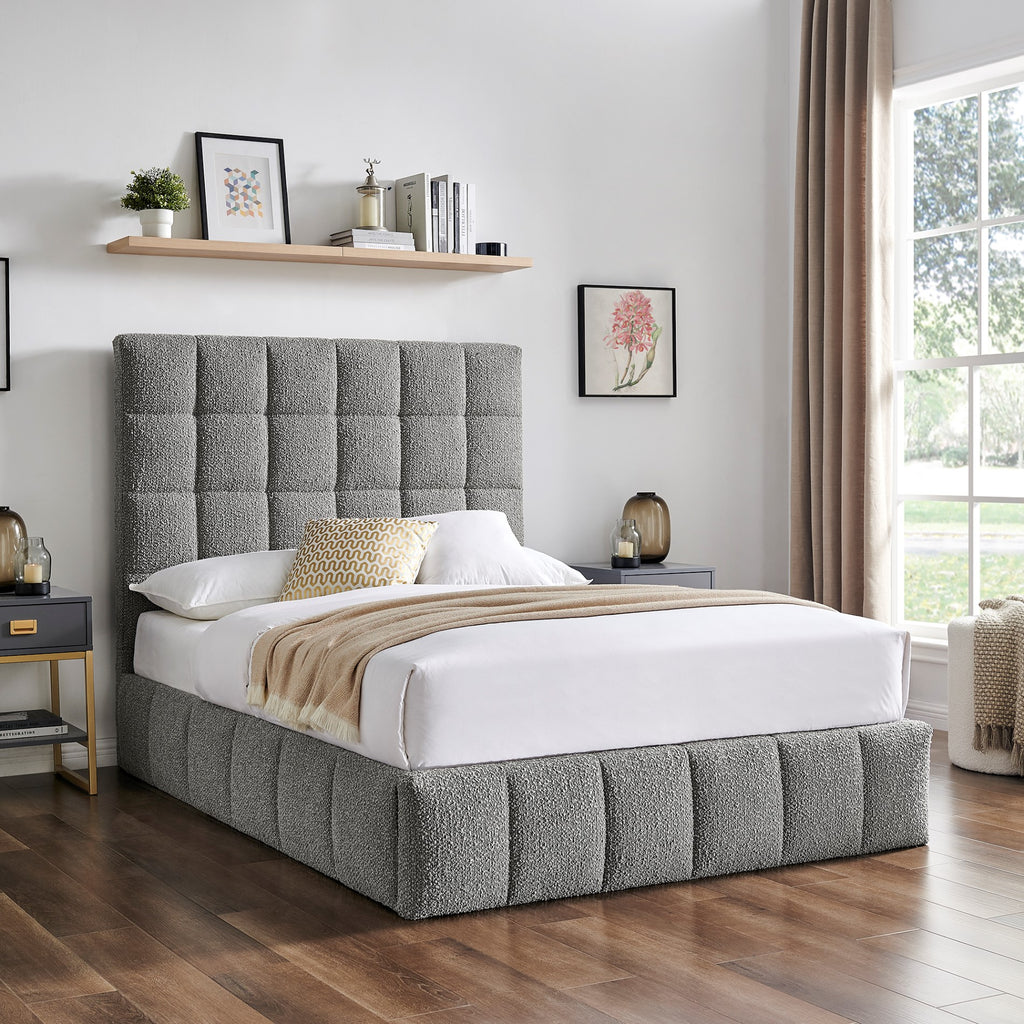 Montpellier Square Dove Grey Boucle Storage