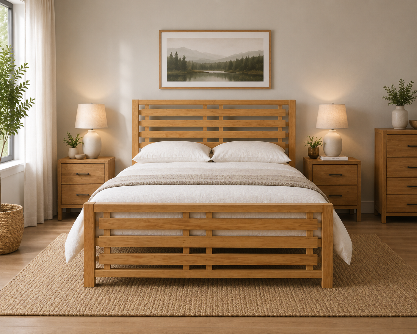 Paris Oak Bed
