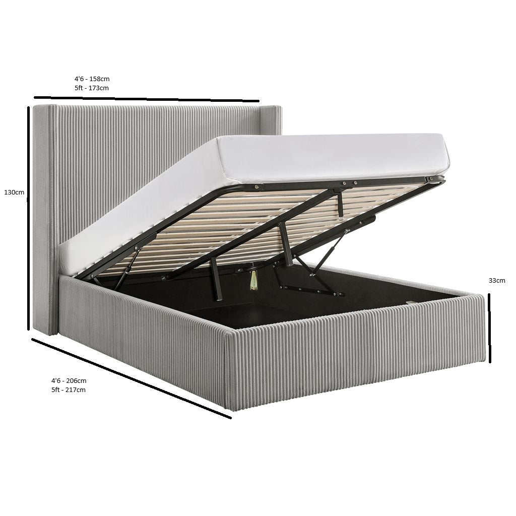 Cannes Cord Grey Storage